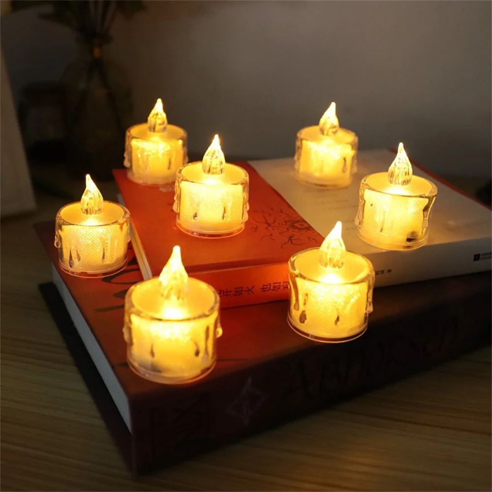 

1PCS Led Simulation Electronic Candle Light Household Smokeless Lighting Birthday Hotel Wedding Decoration Night Light
