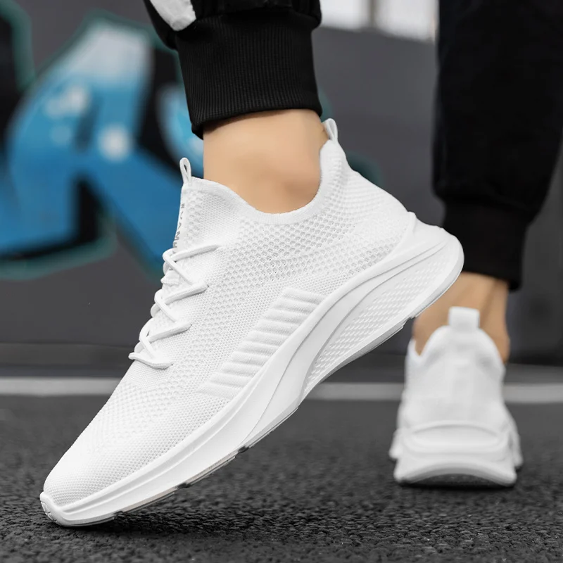 HUCDML White Sneakers Shoes for Men 