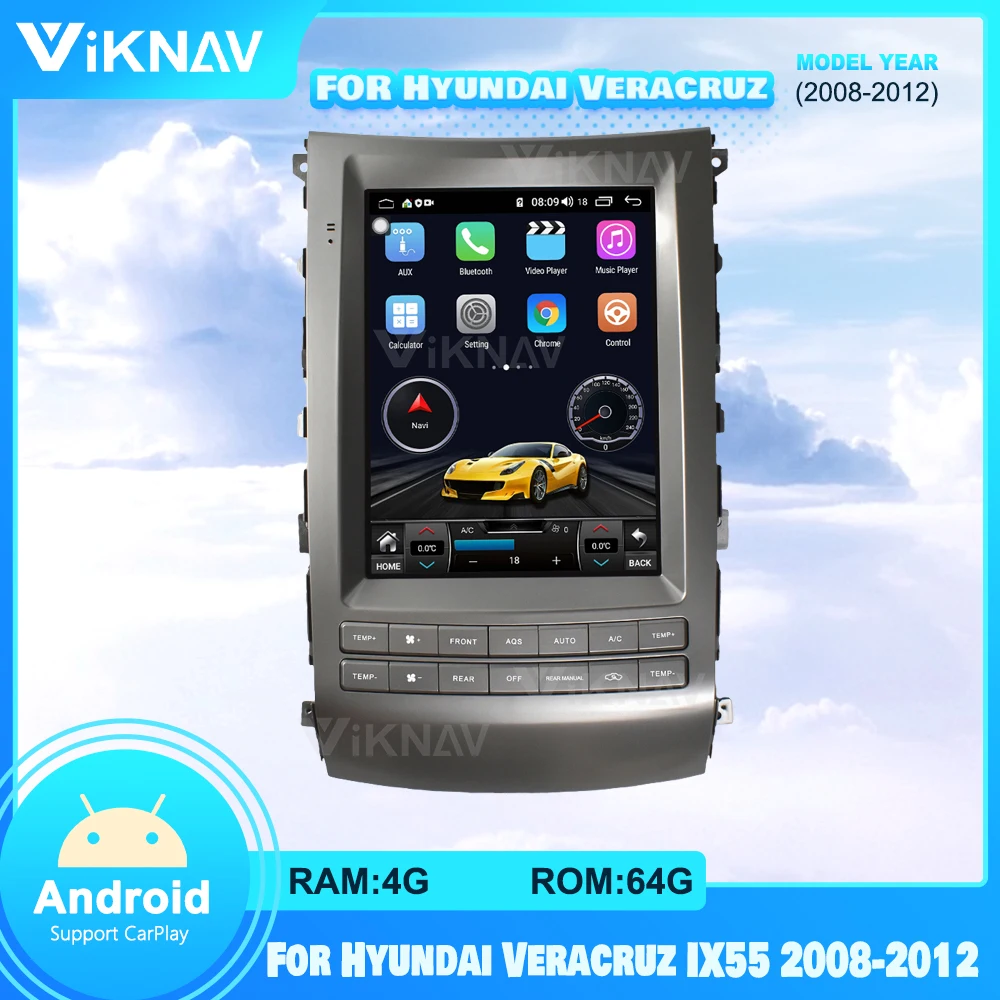

Автомагнитола для Hyundai Veracruz IX55 2008 2009-2012, автомагнитола на Android, стерео аудио, 2Din, сенсорный экран, GPS-навигация, мультимедийный плеер