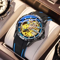 manufacturer wholesale ouqina fashion waterproof luminous automatic mechanical watch tourbillon hollow out sports mens watch