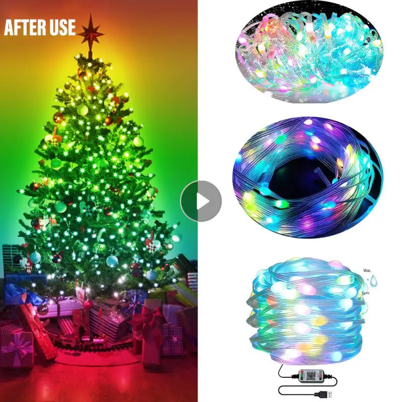 

Гирлянда на рождественскую елку, USB, с дистанционным управлением через приложение