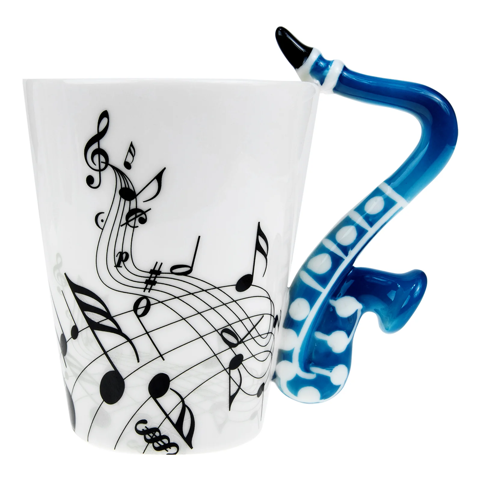 

Mug Cup Coffee Ceramic Cups Mugsdrinking Tea Water Novelty Guitar Porcelaingift Decorative Musical Saxophone Musicianpottery