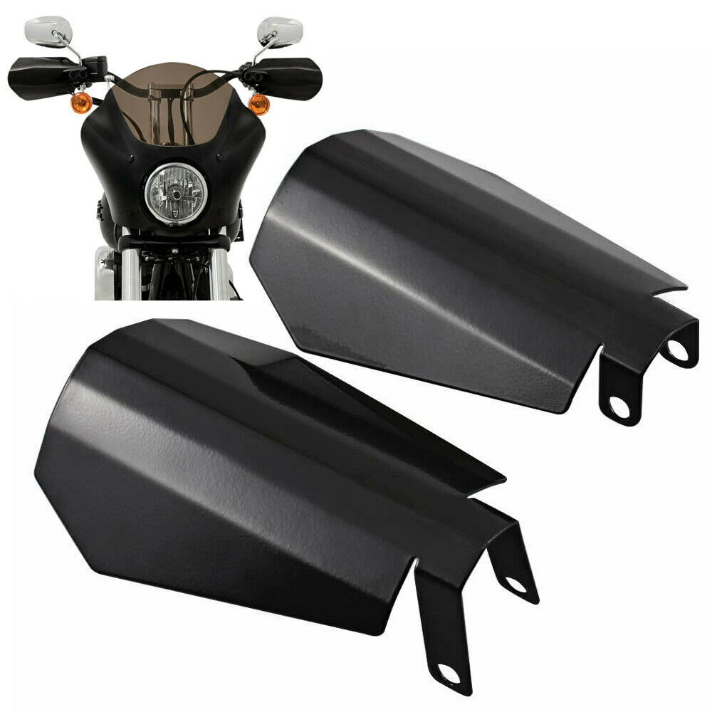 

2Pcs Motorcycle Left Right Shade Handguards Black Wind Falling Protection Guards for Harley Sportster XL1200 XL 883 Dyna Baggers