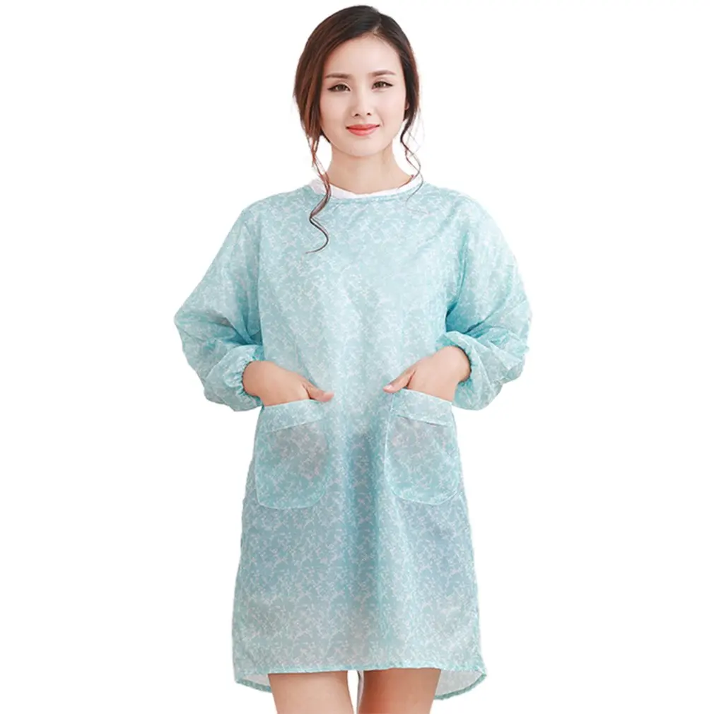 

Кухонный Фартук, модный домашний фартук с длинными рукавами, для взрослых, дымчатый, унисекс, противоударный, водонепроницаемый, противомас...