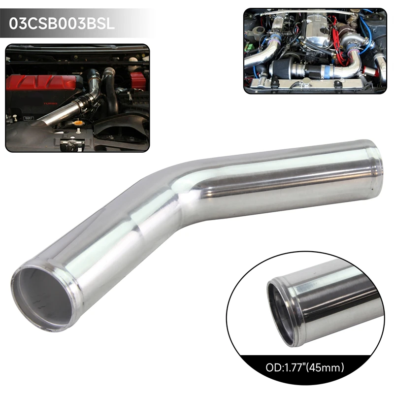 Універсальний 45 градусів мм/1 77 дюйма алюмінієвий T6063 турбо інтеркулер довжина