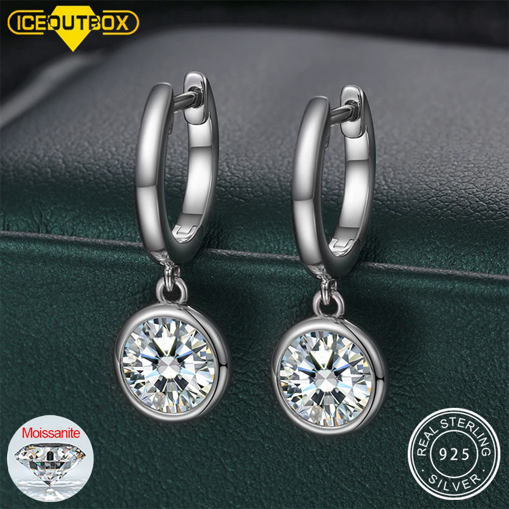 

Серьги-подвески унисекс из серебра 925 пробы, 1.0CT D
