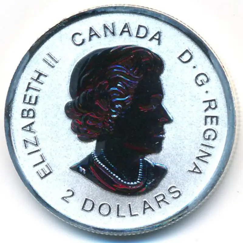 Канада 2 доллара 2017 Год петуха. Восточный лунный календарь. |