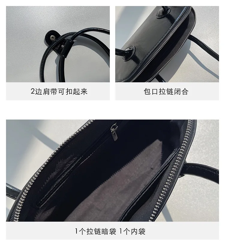 Fashion Luxury Shoulder Bags Women Underarm Bag PU Summer Simple Students Daily Casual Handbags OL Korean Style Chic Shell bags