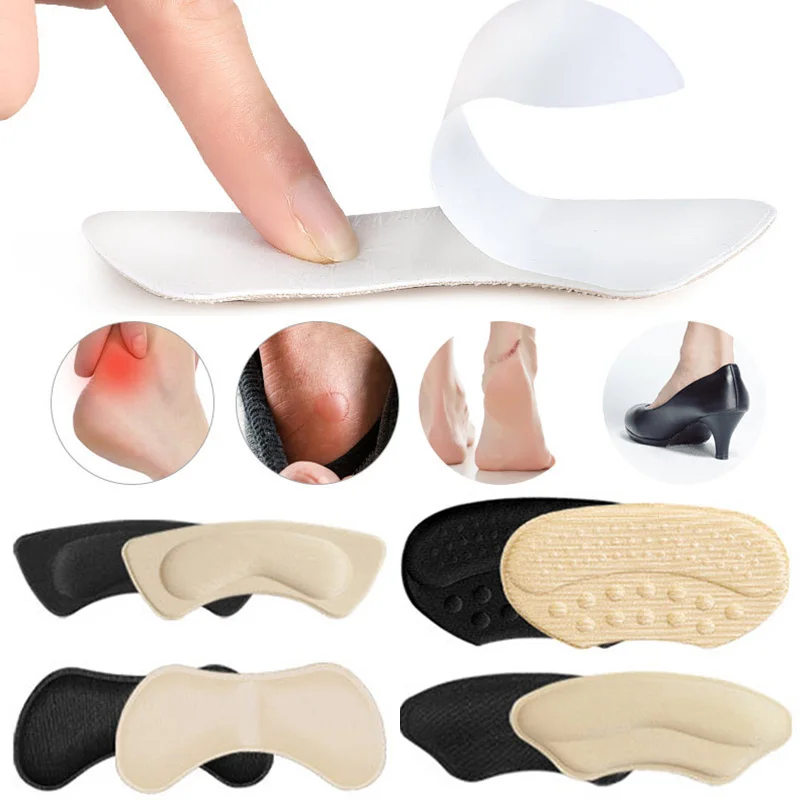 

Women Heel Insoles Pain Relief Cushion Anti-wear Adhesive Feet Care Pads Heel Sticker Heel Liner Grips Crash Insole Sponge Patch