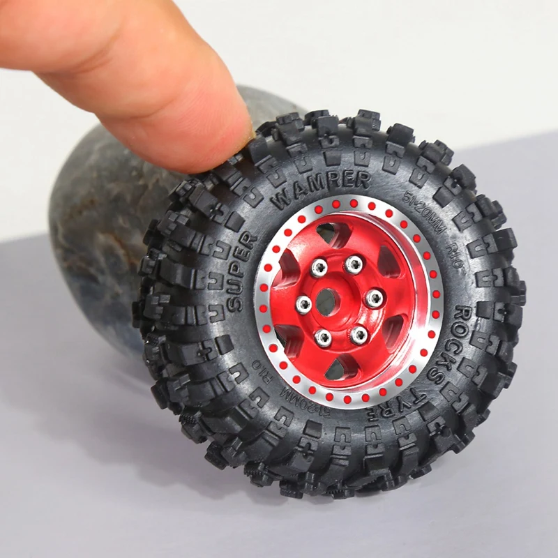 4 шт. 51 мм 1 0 дюйма набор металлических колес с бисером для 1/18 1/24 RC гусеничного