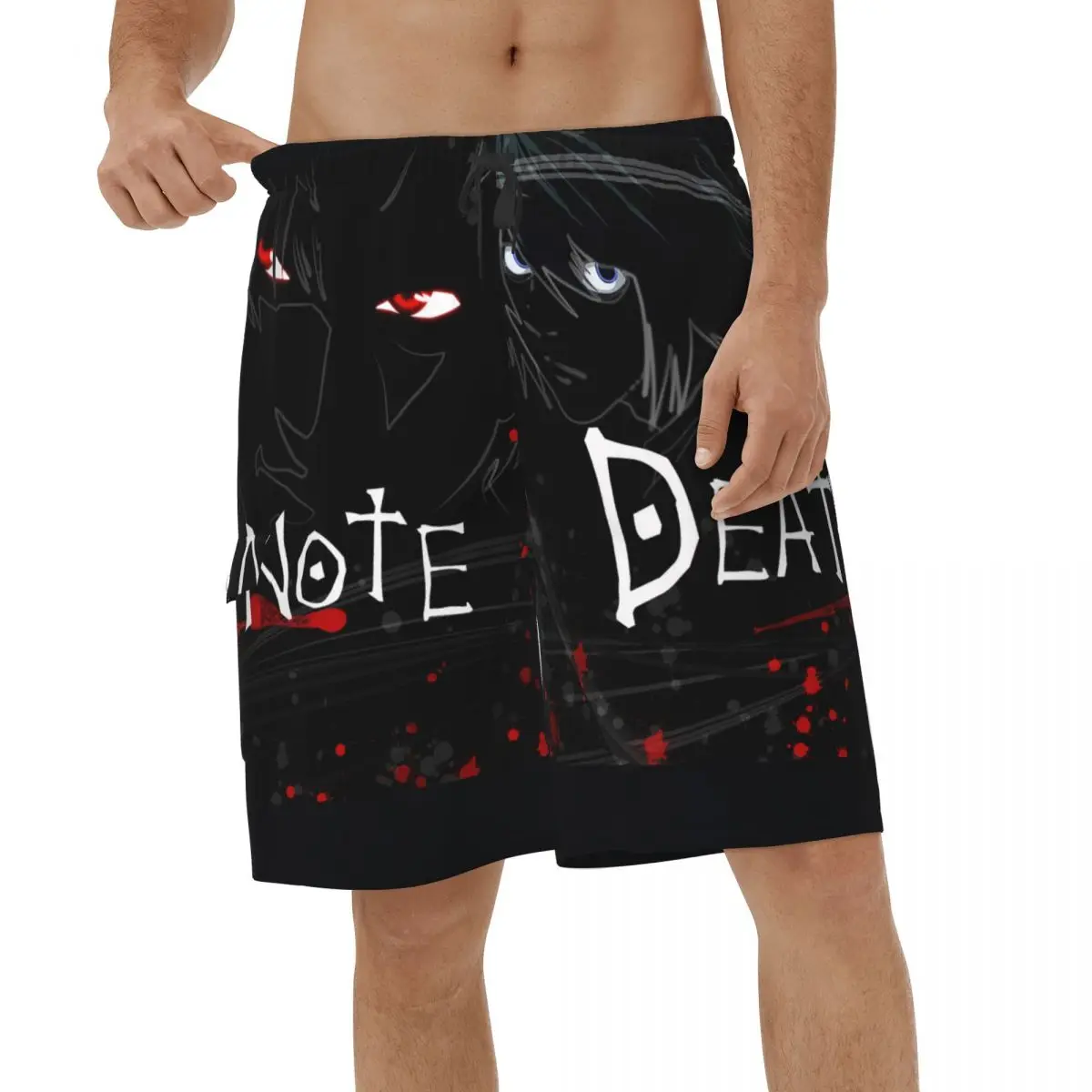 

Beach Shorts Death Note Quick Dry Men's Briefs Shinigami Anime Men Swimming Shorts