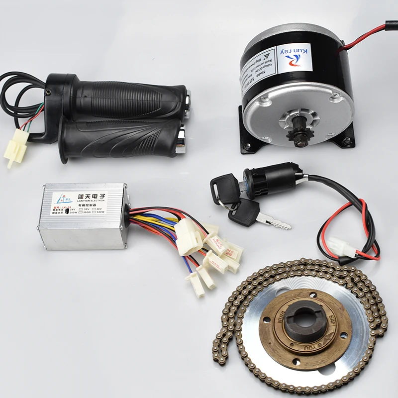 24V 250W DC Brushed Motor Electric Bicycle Conversion Kit For DIY Electric Scooter Engine High-speed Hub Gear Decelerating Motor