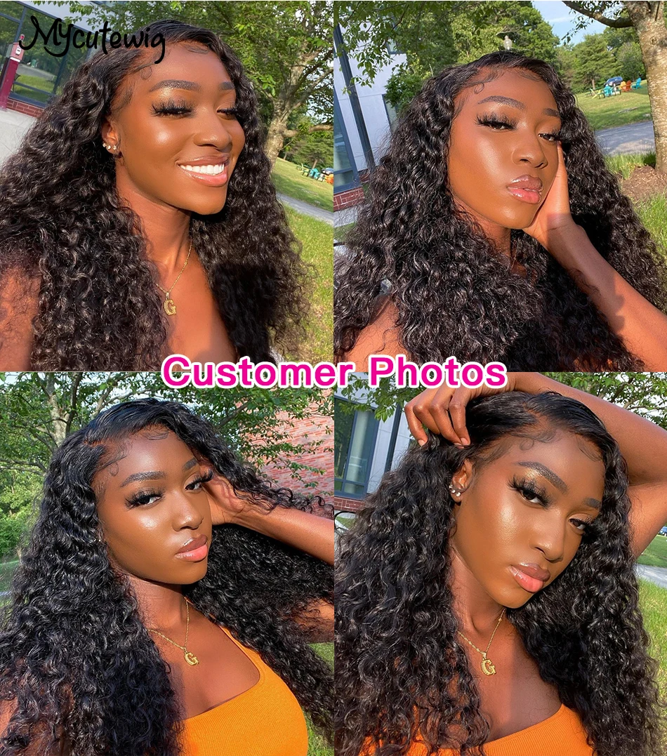 30 34 Inch Water Wave 360 HD Lace Frontal Human Hair Wigs Brazilian 13x6 13x4 Front Wig Loose Deep Curly For Women |