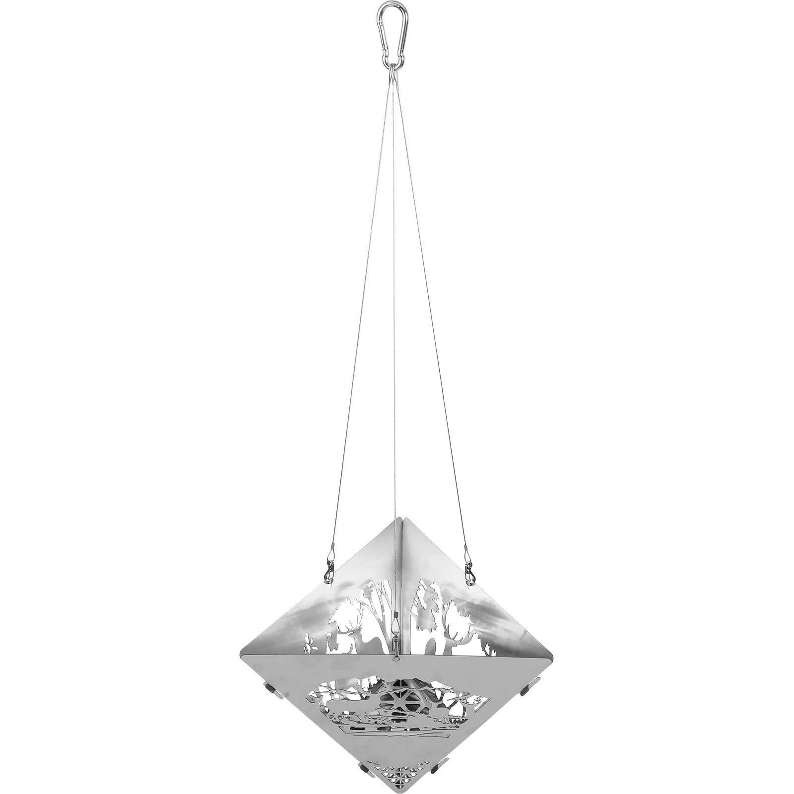 Печь для костра Компактная треугольная подвесная печь барбекю из нержавеющей