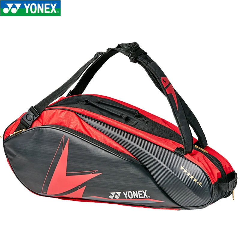 

YONEX Lin Dan Limited Edition 5-8 Pcs Badminton Racket Bag PU Leather Tennis Backpack YY Large Racquet Bag With Shoes Pocket