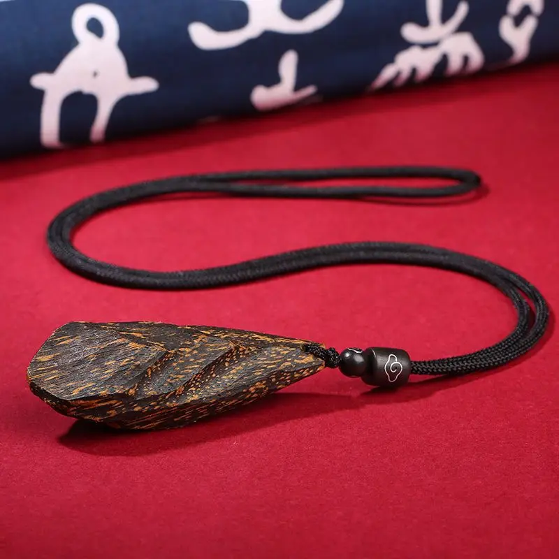 Vietnam Nha Trang Agarwood Pendant Natural Type Old Materials Eaglewood Necklace Men and Women's Prayer Beads Pendant Sleep Aid