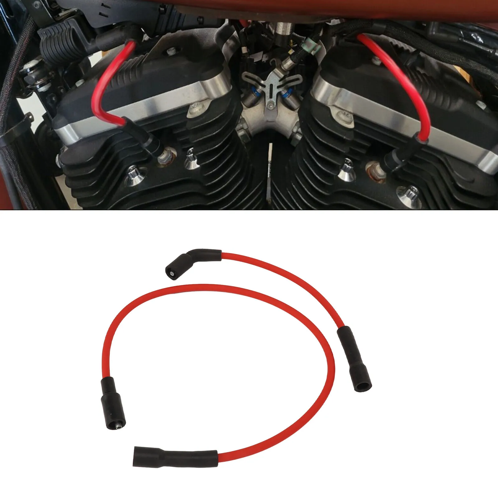 Набор проводов 8 мм истираемый термостойкий Искрящийся штекер комплект