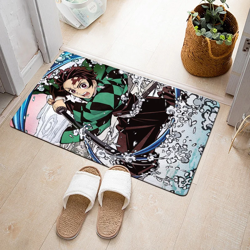 

Коврик для гостиной коврик для прихожей моющийся фланелевый коврик Украшение аниме рассекающий демонов Kimetsu No Yaiba ковры для гостиной