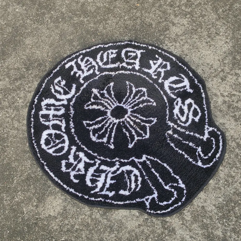 Черно-белый креативный ковер тафтинговый ручной работы удобные мягкие плюшевые