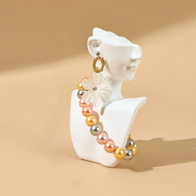 

1 Шт., Дымчатый Боковой Манекен Для Лица, Ювелирные Изделия, Голова, Бюст, Портрет, Ожерелье, Серьги, Браслет, Подставка