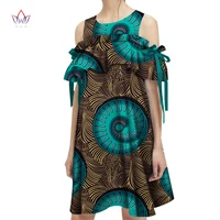 plus size women clothing 2022 fashion african frilly casual dresses female knee length ruffles pleated vestidos wy7459