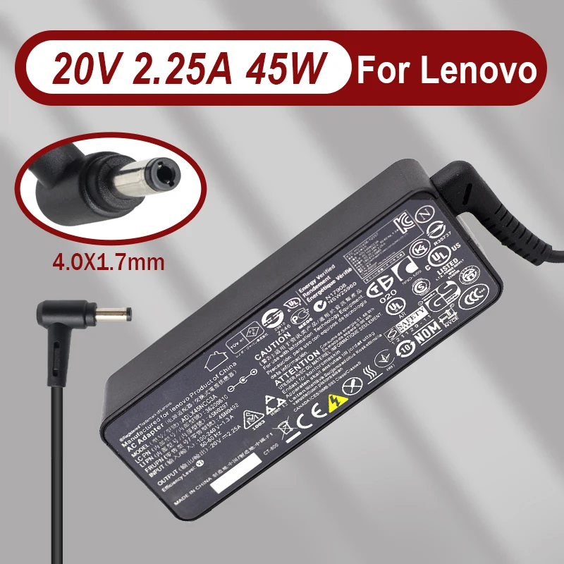 

20V 2.25A 45W 4.0X1.7mm ADLX45NCC3A AC Adapter Charger for Lenovo Thinkpad Yoga 2 11 11S S1 K2450 T431S X230 X240 X240S E575