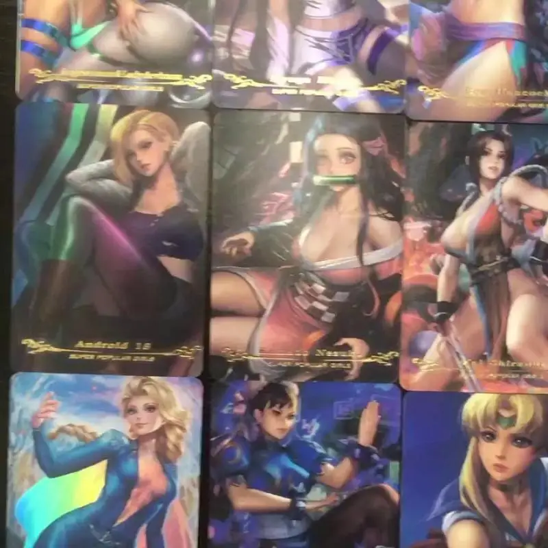 9 шт./компл. аниме девушка флэш-карта Драконий жемчуг Наруто убийца демонов редкая