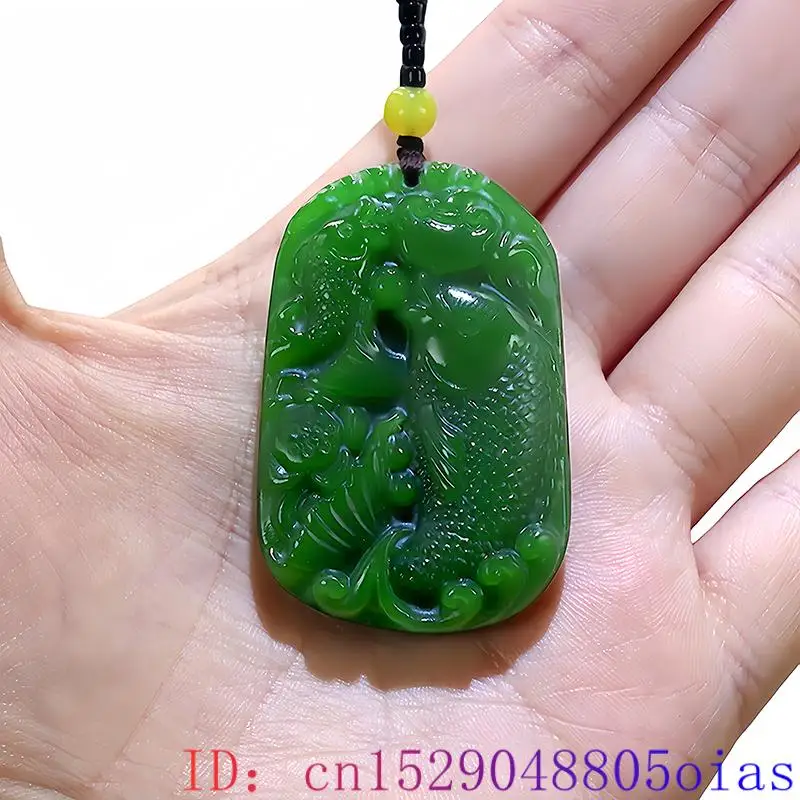 Ожерелье из натурального зеленого нефрита драгоценный камень натуральная яшма