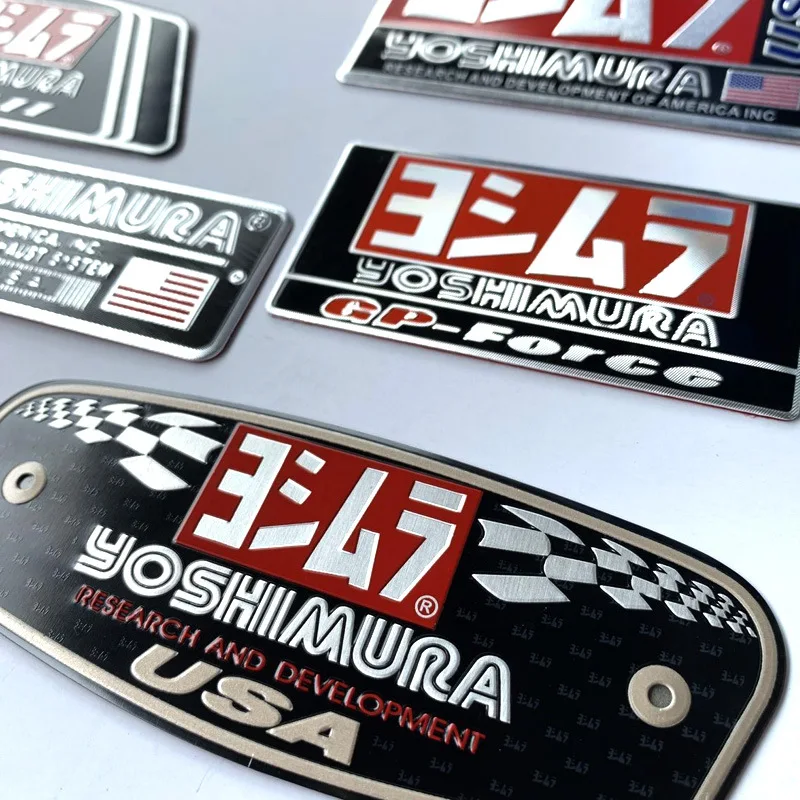 Aluminum Motorcycle Exhaust Stickers For Yoshimura Honda Yamaha Suzuki Kawasaki Akrapovic Pipe Muffler Decal Accessories |