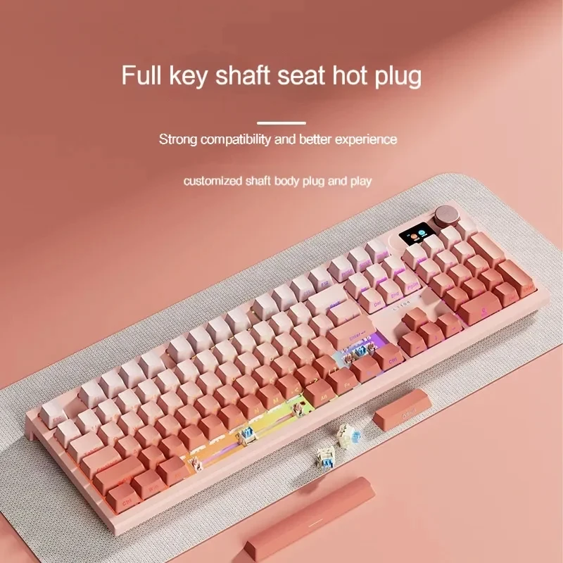 

Клавиатура Langtu LT104 игровая Механическая проводная, 2,4 ГГц, Bluetooth