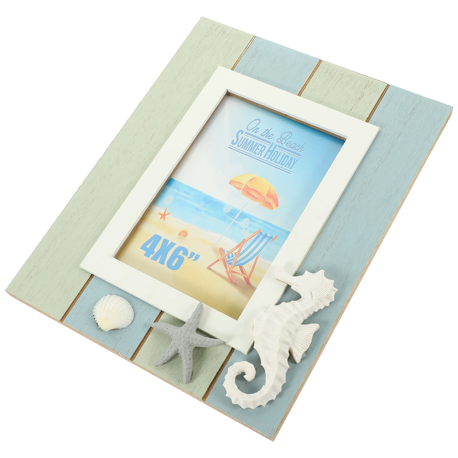

Ocean Style Photo Frame Minimalist Home Decor Folder Practical Picture Displaying Wood Tabletop Seaside