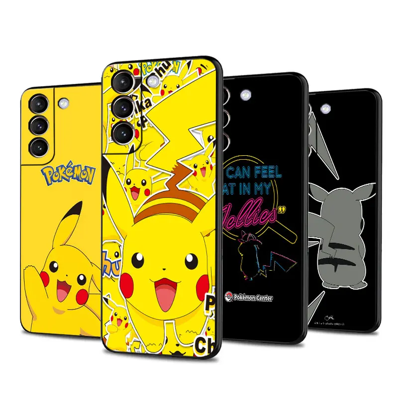 

Case For Samsung Galaxy S23 Ultra S22 Plus S20 FE S21 S10 S10e Soft Silicone Phone Cover Luxury Funda Hot Pokemon Pikachu Shell