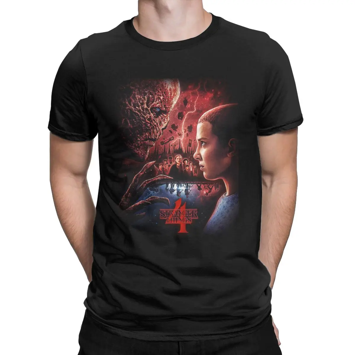 

Hellfire Eddie Club Munson t shirt for men Stranger Things Vintage Shirt Short Sleeve Eddie munson 100% Cotton Summer Clothes