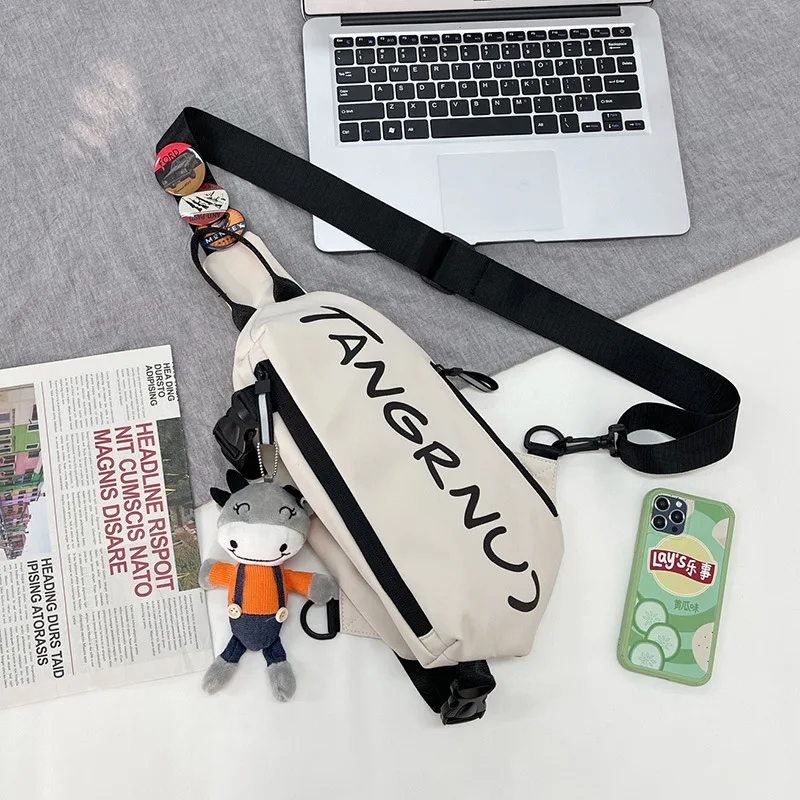 Single Shoulder Crossbody Bag Men's And Women's Sports Leisure Chest Bag Simple Lightweight Multi-functional Fashion Men's Small