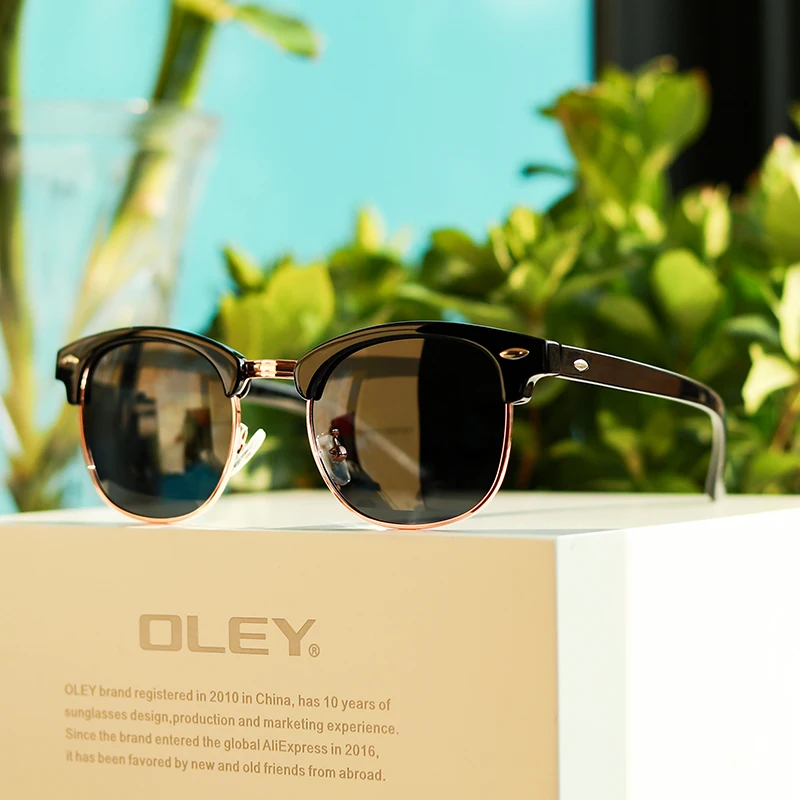 

OLEY 2023 New Brands Unisex Classic Sunglasses Men Women Polarized Retro Sun Glasses Coating Lens Candy Women Goggles