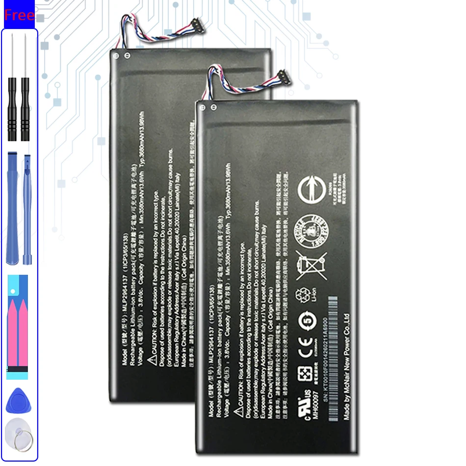 

Replacement Battery 3580mAh MLP2964137 for Acer lconia One 7 B1-730 B1-730HD A1402 3165142P with Track Code