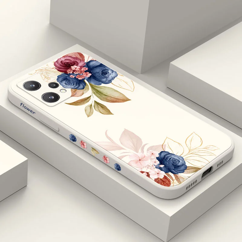 

Black Pink Flowers Phone Case For OPPO Realme 10 9 9i 8 8i 7 7i 6 Pro Plus C30 C31 C35 C1 C11 C12 C15 C20 C21Y C25 C25S Cover