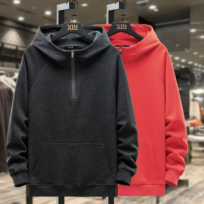 

Men Hoodies Sweatshirts Fashion Zipper Long Sleeve Hooded Hoodie Male Casual Outwear Hip Hop Streetwear Solid Pullover E155