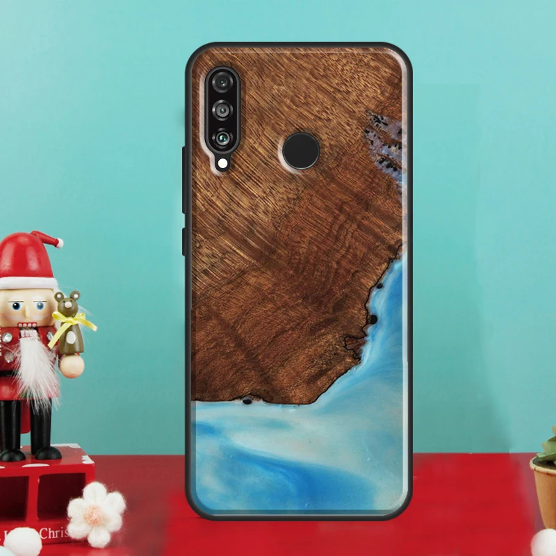 Фото Защитный чехол из дерева и смолы для Huawei Nova Y73 Y90 Y70 Y72 Y61 Y91 7i 8i 11i 12i 12s 9 10 SE P30 P40 Lite P60 Pro №2