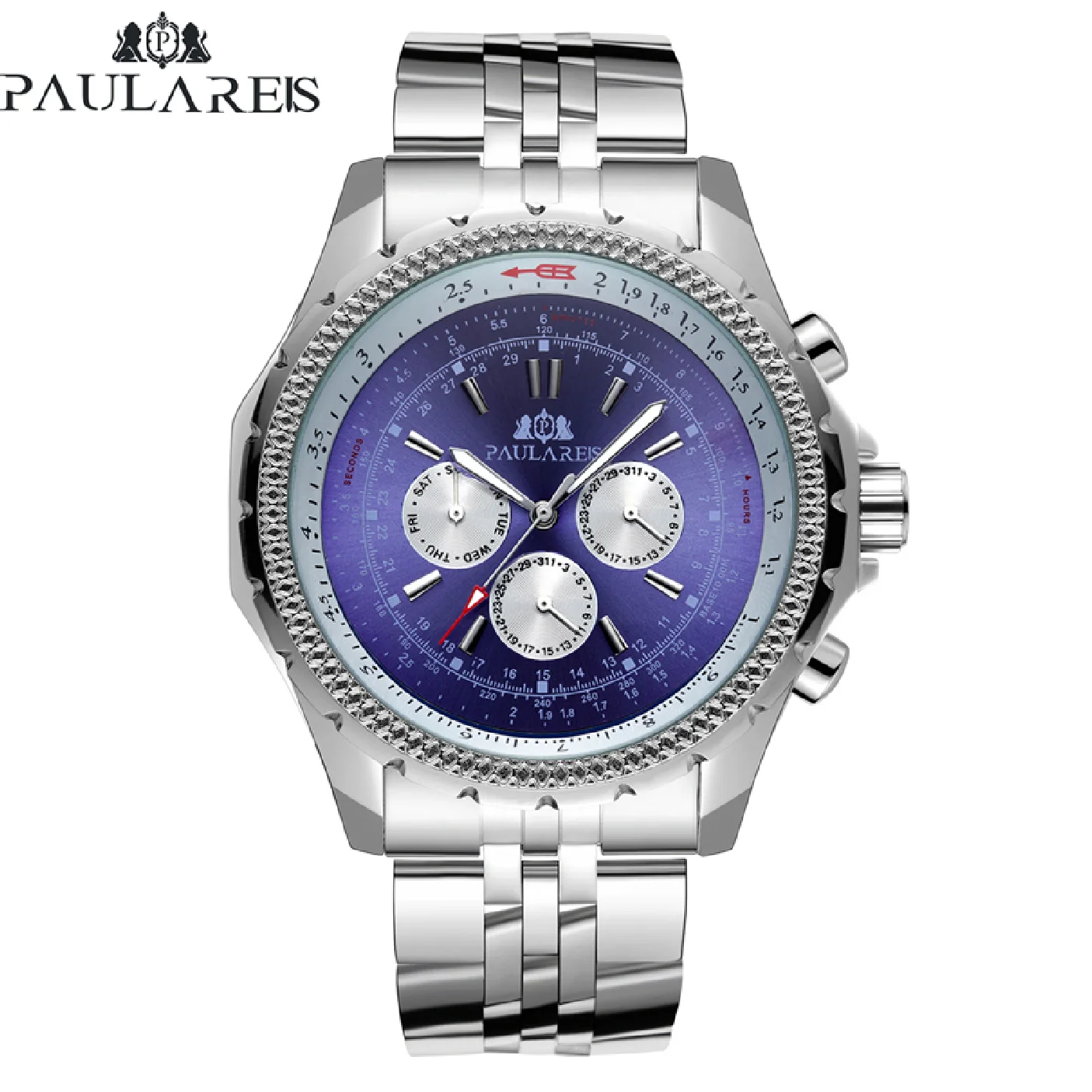 

Часы мужские механические с автоподзаводом и ремешком из нержавеющей стали