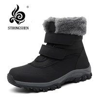 strongshen womens winter snow boots waterproof winter shoes women snow platform keep warm ankle with fur heels outdoor footwear