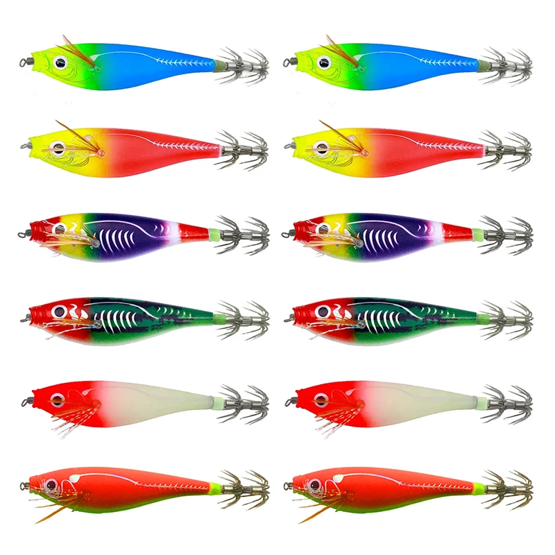 Светящиеся деревянные креветки в горизонтальном стиле 1-5 шт