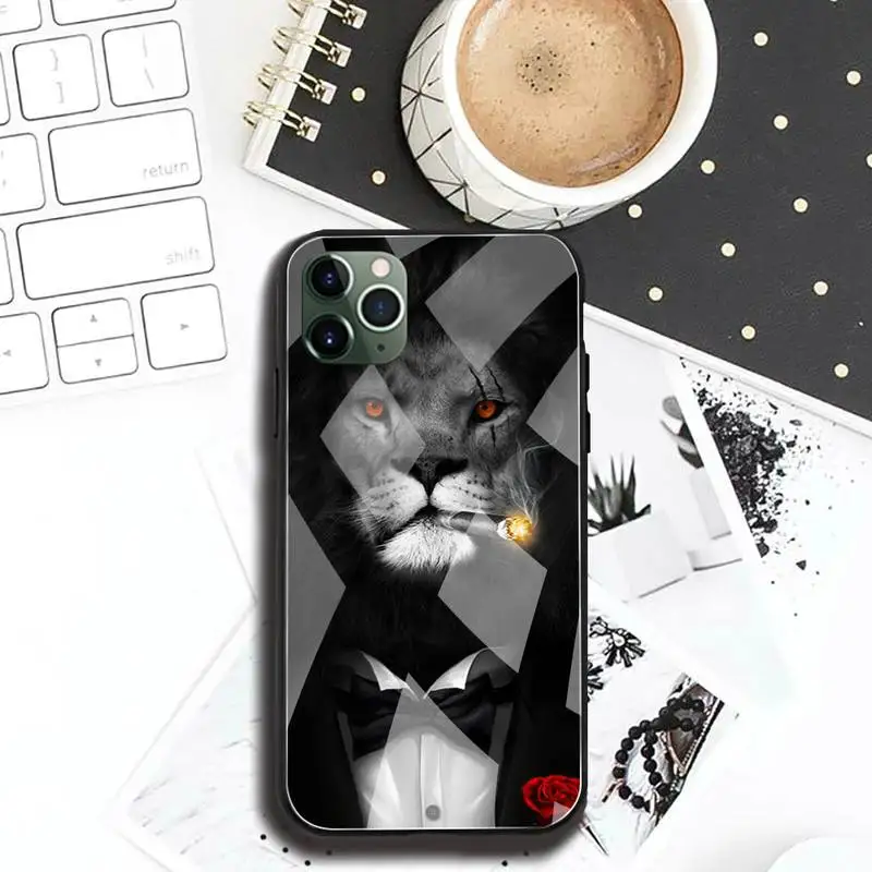 Мужской костюм рубашка галстук чехол для телефона закаленное стекло iPhone 13 12 Mini 11