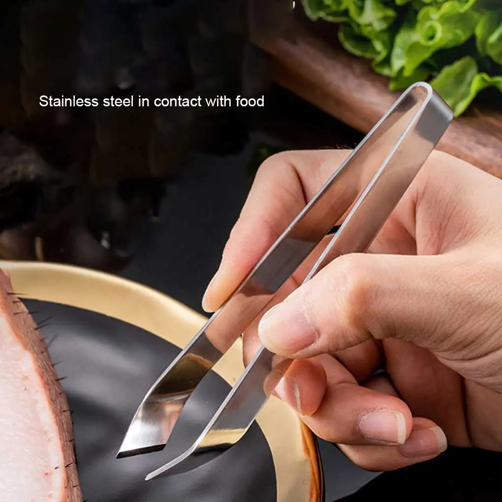 

Animal Hair Pliers Portable Meat Remover Tweezers Kitchen Tool Picnic