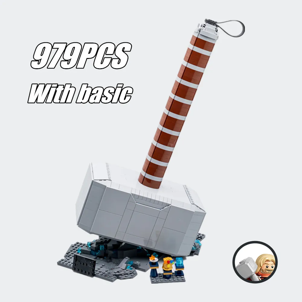 

Fit 76209 76217 Disney Thor Hammer Love and Thunder Avenger Mini Doll Mecha I Am Galaxy Heroes Building Block Brick Gift Toy Kid