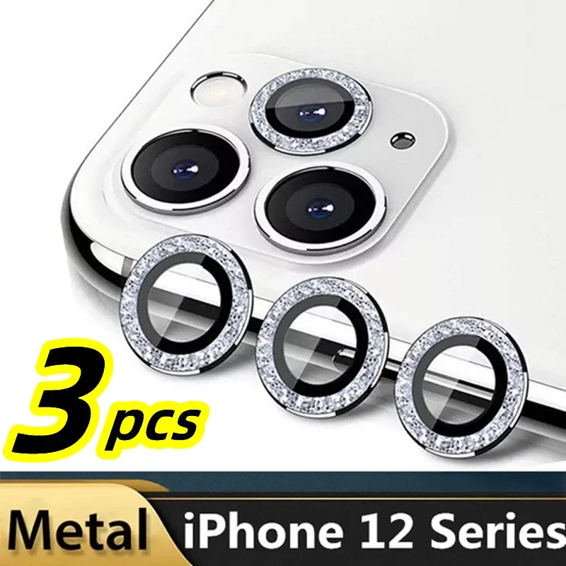 

Protection Glass for iPhone 11 12 13 Pro Max Diamond Metal Camera Lens Protector for iPhone 13 12 11 13Pro Camera Protector