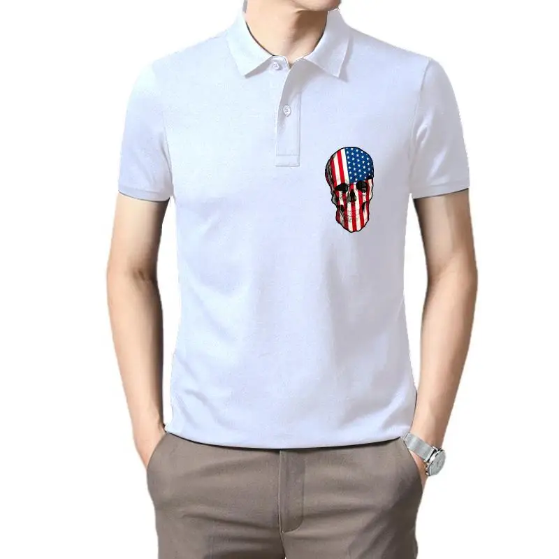 

Golf wear men Skull Mens USA FLAG Black Size - polo t shirt for men