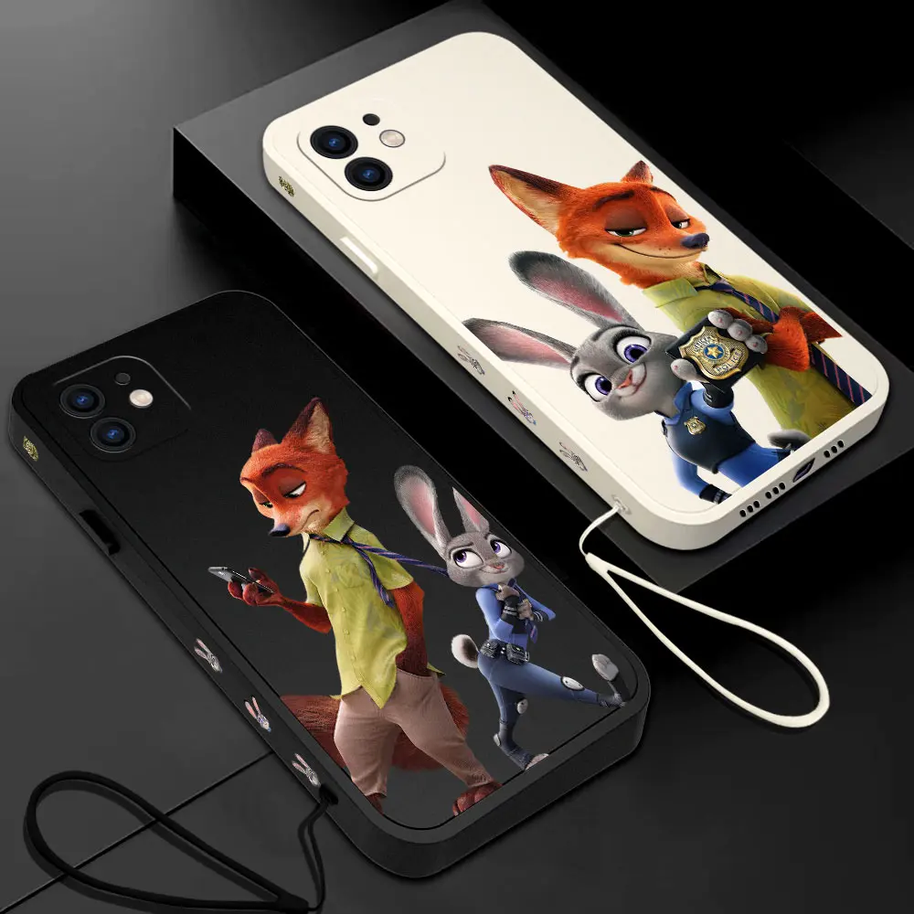 

Disney Judy Hopps Phone Case For Samsung Galaxy S23 S22 S21 S20 Ultra Plus FE S10 4G S9 S10E Note 20 10 Plus With Lanyard Cover