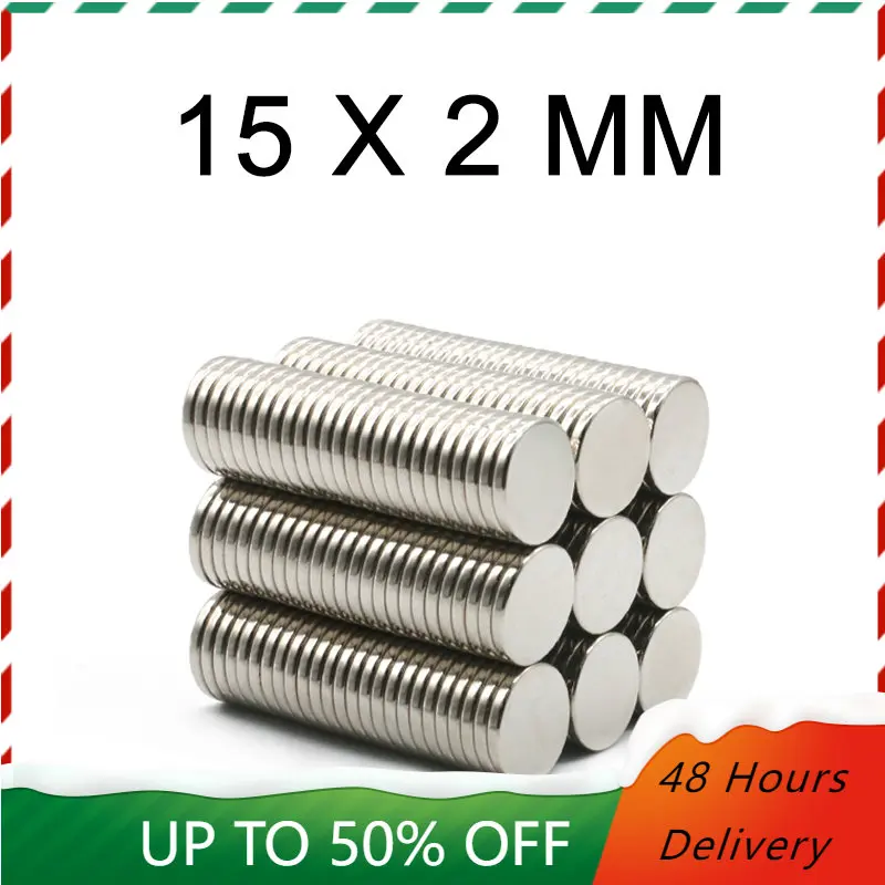 

10/20/30 Pcs 15x2mm Fridge Magnets Super Strong Neodymium Magnet 15mm x 2mm N52 Rare Earth Magnet Permanent Magnetic imanes Disc