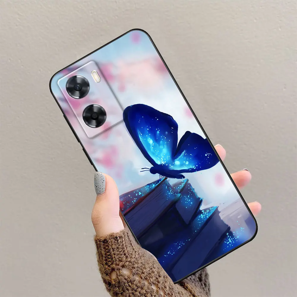 Чехол для OPPO A57 4G чехол Черный силиконовый из ТПУ телефона A57E крутая задняя крышка